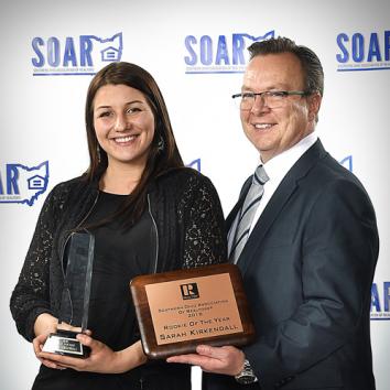 Rookie of the Year Sarah Kirkendall with Broker Larry Jebsen